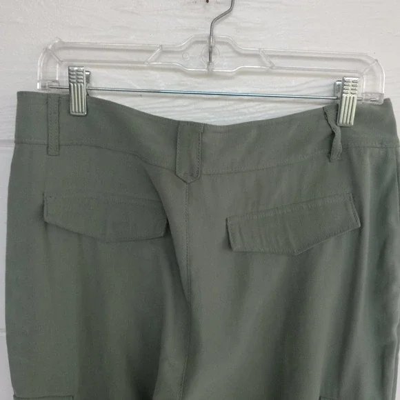 Paige Women's Becca High Waisted Laurel Green Pants Tapered Pockets Size 6 - Picture 11 of 16